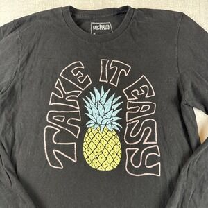 Urban Pipeline Men's Medium Take It Easy Pineapple Long Sleeve Shirt Retro